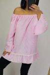 ROBE RAYEE SPALLE 0553 ROSA