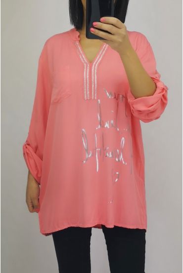 BLOUSE ARGENTE SCRIPTURES 0552 CORAL