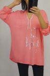 BLOUSE ARGENTE SCRIPTURES 0552 CORAL