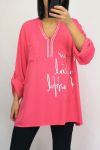 BLOUSE ARGENTE SCRIPTURES 0552 FUSHIA