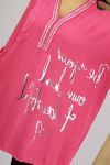 BLOUSE ARGENTE SCRIPTURES 0552 FUSHIA