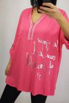 BLOUSE ARGENTE SCHRIFTEN 0552 FUSHIA