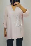 BLOUSE ARGENTE SCHRIFTEN 0552 ROZE