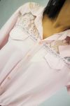 BLOUSE HAS TIE GLITTER 0555 PINK