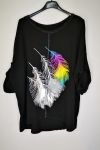 LARGE TOP FEATHERS 0558 BLACK