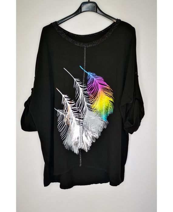 LARGE TOP FEATHERS 0558 BLACK