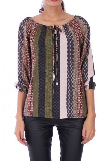 BLUSA IMPRESA 0263 CAQUI