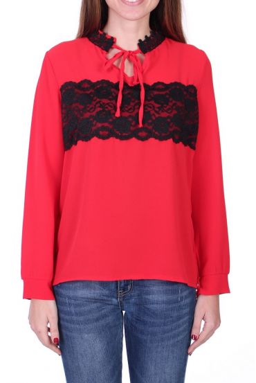 BLOUSE LACE 0525 ROOD