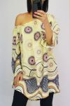 TUNIC PRINTED ETHNIC 0556 YELLOW