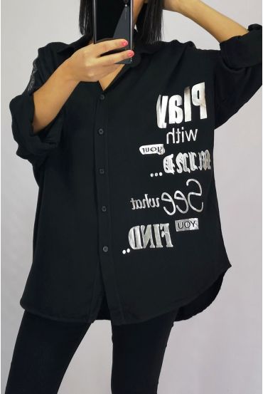 BLOUSE SHOULDERS SCRIPTURES 0550 BLACK