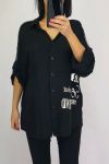 BLOUSE SHOULDERS SCRIPTURES 0550 BLACK