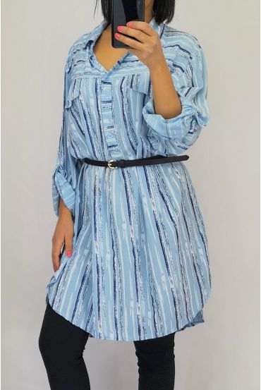 TUNIC LONG 0551 BLUE SKY