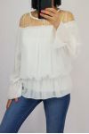 BLUSA DE ENCAJE 0515 BLANCO