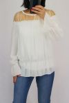 BLUSA DE ENCAJE 0515 BLANCO