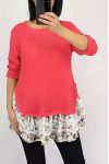 TUNIC BASIC LACE 0564 CORAL