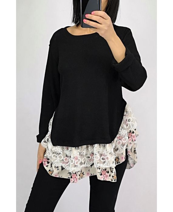 TUNIC BASIC LACE 0564 BLACK