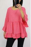 TUNIC TOP HAS POLKA DOT BOHEME 0563 CORAL