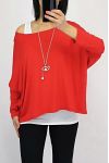 T-SHIRT 2 PIECES + NECKLACE 0562 RED