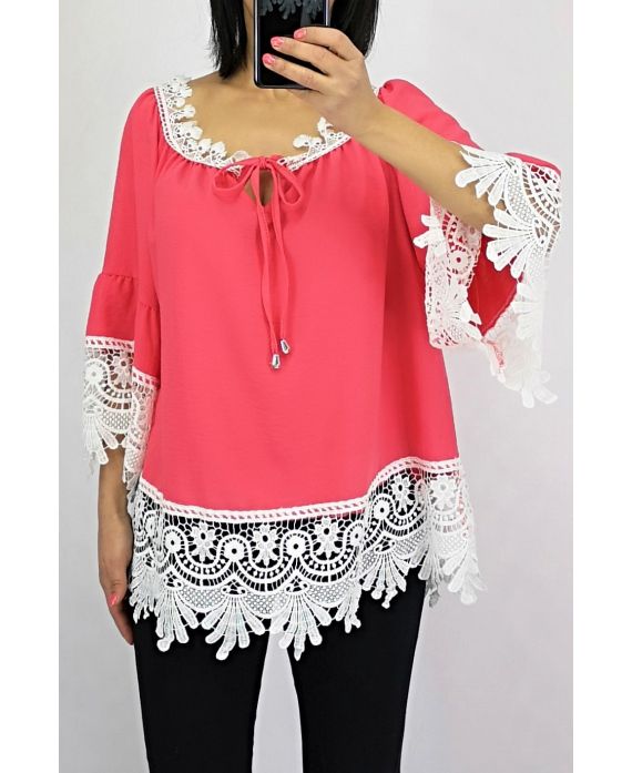 TUNIC LACE 0565 CORAL