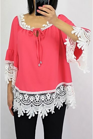 TUNIC LACE 0565 CORAL