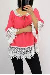 TUNIC LACE 0565 CORAL