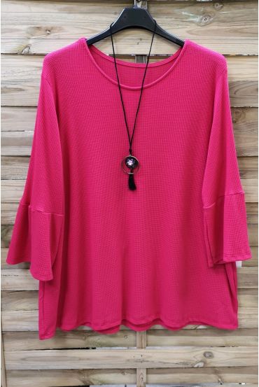 GRANDE TAILLE TUNIQUE + COLLIER 0572 CORAIL