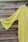 GRANDE TAILLE TUNIQUE + COLLIER 0572 JAUNE