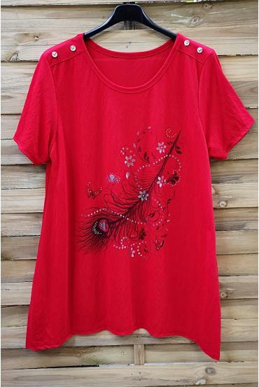 LARGE SIZE TUNIC PRINTED 0574 RED