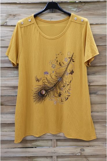 LARGE SIZE TUNIC PRINTED 0574 YELLOW