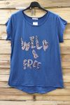 LOT 4 T-SHIRTS PAILLETTES 0578 WILD N FREE