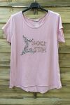 LOT 4 T-SHIRTS PAILLETTES 0579 ROCK N ROLL