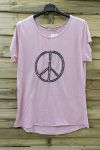 LOT 3 T-SHIRTS PAILLETTES 0580 PEACE N LOVE