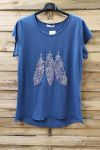 LOT 4 T-SHIRTS PAILLETTES 0581 PLUMES