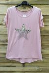 LOT 4 T-SHIRTS PAILLETTES 0582 ETOILE