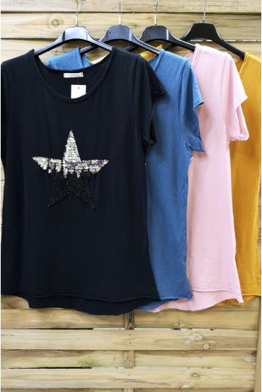 LOT 4 T-SHIRTS PAILLETTES 0582 ETOILE