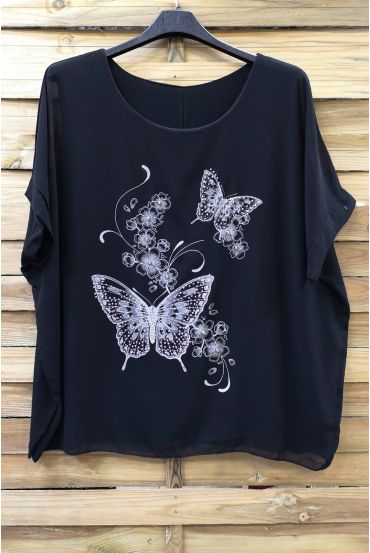 GROßE TOP-SCHMETTERLING-STRASS-0583 SCHWARZ