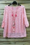 GROOT FORMAAT TUNIEK TOP LACE 0585 ROZE