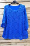 GROOT FORMAAT TUNIEK TOP LACE 0585 ROYAL BLUE