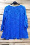 GROOT FORMAAT TUNIEK TOP LACE 0585 ROYAL BLUE