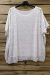 LARGE SIZE LACE TOP 0587 WHITE