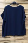 GROOT FORMAAT LACE TOP 0587 NAVY BLAUW