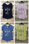 LOT 4 T-SHIRTS PAILLETTES 0578 WILD N FREE