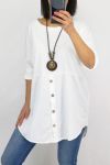 TUNIC BUTTONS + COLLAR 0589 WHITE