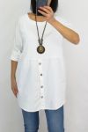 TUNIC BUTTONS + COLLAR 0589 WHITE