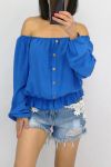 TOP HALS ELASTIQUEE 0590 ROYAL BLUE