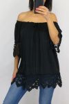 TOP DI PIZZO NERO 0597