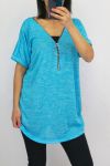 TOP DE ESCOTE ZIPPEE 0602 AZUL