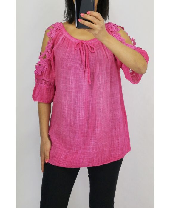 TOP SCHOUDERS KANT 0603 FUSHIA