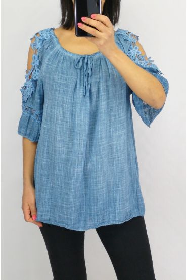 TOP SCHOUDERS KANT 0603 BLAUW