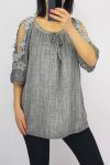 TOP SHOULDERS LACE 0603 GREY